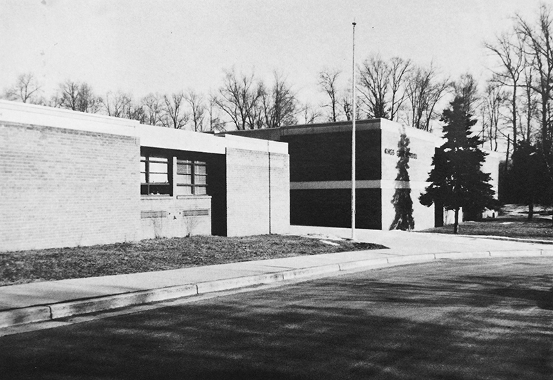 Kings Glen Elementary School, exterior, possibly mid-1980s