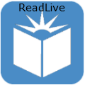 icon of book for read live website