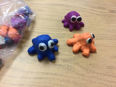 photo of 3 creatures made of clay